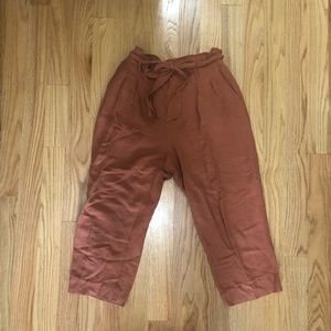 Madewell Linen Blend Paperbag Pants, 16